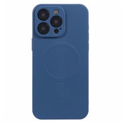 For iPhone 14 Pro TPU Phone Case Anti-Drop Protective Cover Compatible with MagSafe - Navy Blue