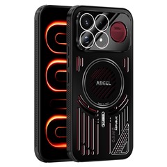 ABEEL For Xiaomi Poco F9 Ultra 5G  /  Redmi K100 Pro Max 5G (China) Magnetic Case Aluminium Alloy + PC + TPU Hollow Heat Dissipation Phone Cover - Black