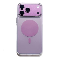 For iPhone 18 Pro / 17 Pro Magnetic Case Anti Fingerprint Matte Phone Cover with Metal Buttons - Purple