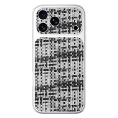 For iPhone 18 Pro Max / 17 Pro Max Case Silver Edge PU Leather Coated TPU+PC Full Camera Protection Phone Cover - Black  /  White