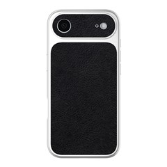 For iPhone Air Case Black PU Leather + PC + TPU Silver Edge Shockproof Phone Cover - Flat Litchi Grain