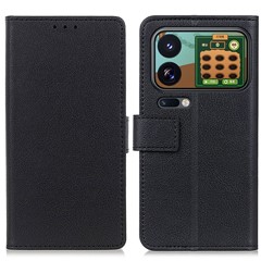  crazy horse texture leather card holder case Stand for Amazon Fire Phone - Black