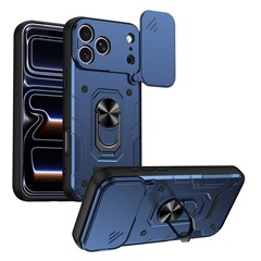  crazy horse texture leather card holder case Stand for Amazon Fire Phone - Black