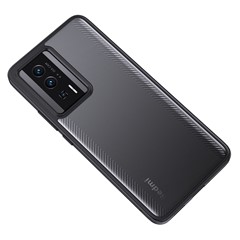Shockproof Phone Case for Xiaomi Poco F5 Pro 5G / Redmi K60 Pro 5G / K60 5G Hard PC Soft TPU Anti-scratch Back Cover - Matte Black