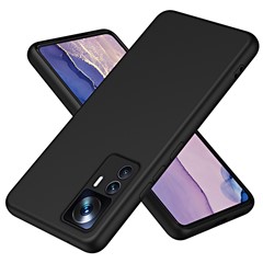 For Xiaomi 12T 5G / 12T Pro 5G / Redmi K50 Ultra 5G Anti-drop Phone Case 2.2mm Thickness Fiber Lining Rubberized TPU Protective Cover - Black