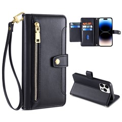  crazy horse texture leather card holder case Stand for Amazon Fire Phone - Black