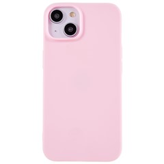For iPhone 13 6.1 inch Back Shell, Anti-Fingerprint Soft TPU Phone Case Shockproof Matte Protective Cover - Pink