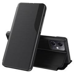 For Xiaomi Poco X5 Pro 5G / Redmi Note 12 Pro Speed 5G / Note 12 Pro 5G Phone Case Folio Flip PU Leather Stand Cover - Black