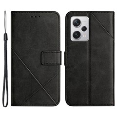 Leather Phone Cover For Xiaomi Poco X5 Pro 5G / Redmi Note 12 Pro Speed 5G / Note 12 Pro 5G - Black