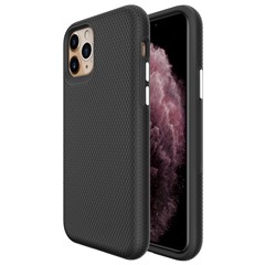For iPhone 11 Pro Max 6.5 inch TPU+PC Back Cover Military Grade Drop-proof Hybrid Phone Case - Black