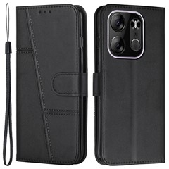  crazy horse texture leather card holder case Stand for Amazon Fire Phone - Black