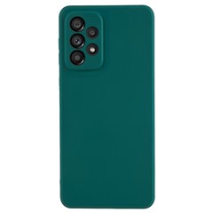 For Samsung Galaxy A33 5G Candy Color Straight Edge Anti-scratch TPU Phone Case Lens Precise Cutout Back Cover - Army Green
