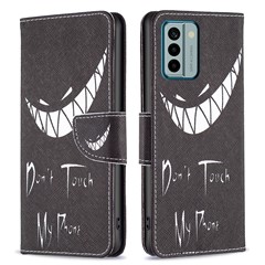 For Nokia G22 Pattern Printing Phone Case Anti-drop PU Leather Wallet Stand Cover - Don't Touch My Phone