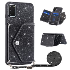  crazy horse texture leather card holder case Stand for Amazon Fire Phone - Black