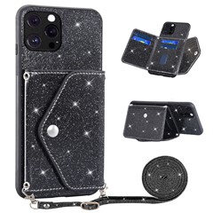  crazy horse texture leather card holder case Stand for Amazon Fire Phone - Black