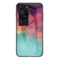 For Huawei P60 / P60 Pro 5G PC+TPU+Tempered Glass Starry Sky Pattern Phone Case Drop-proof Cover - Color Starry Sky