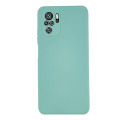 For Xiaomi Redmi Note 10 4G / Note 10S 4G / Poco M5s 4G Rubberized TPU Case Fiber Lining Phone Cover - Light Green