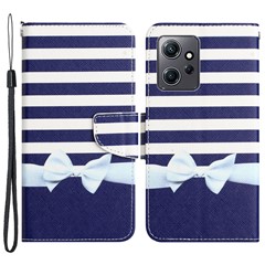 For Xiaomi Redmi Note 12 4G PU Leather Flip Case Pattern Printing Protective Wallet Cover with Strap - Bowknot