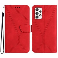 For Samsung Galaxy A23 4G / A23 5G (Global Version) / M23 5G / F23 5G / M13 4G Wallet Phone Case HT05 PU Leather Cover - Red