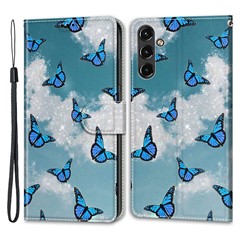 White Cloud/Blue Butterflies