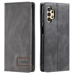  crazy horse texture leather card holder case Stand for Amazon Fire Phone - Black