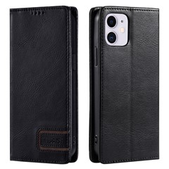  crazy horse texture leather card holder case Stand for Amazon Fire Phone - Black