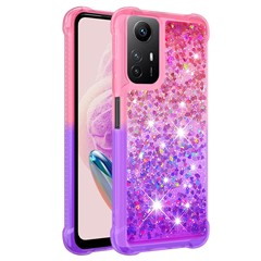 For Xiaomi Redmi Note 12S 4G / Note 11 4G (Qualcomm) / Note 11S 4G TPU Case Gradient Quicksand Phone Back Cover - Pink+Purple