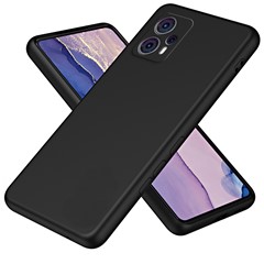 For Motorola Moto G23 4G Bump Proof 2.2mm Protective Cover Fiber Lining + TPU Phone Case - Black