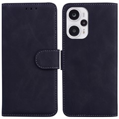 Wallet Case for Xiaomi Redmi Note 12 Turbo / Poco F5 5G , Stand PU Leather Phone Cover - Black