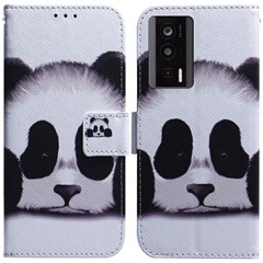 Phone Case for Xiaomi Poco F5 Pro 5G / Redmi K60 5G / K60 Pro 5G , PU Leather Pattern Printed Stand Wallet Flip Cover - Panda
