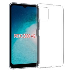Watermark-Free TPU Cover for Nokia C300 , Transparent Glossy Protective Phone Case