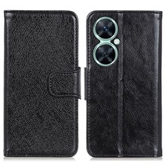For Huawei nova 11i / Enjoy 60 Pro / Maimang 20 Wallet Phone Case Nappa Texture Stand Split Leather Cover - Black