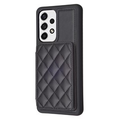 BF25 For Samsung Galaxy A13 4G / 5G Card Holder Kickstand PU Leather Coated TPU Cover Phone Case - Black