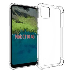 Drop-proof Transparent Phone Case for Nokia C110 , Non-slip Flexible TPU Phone Cover
