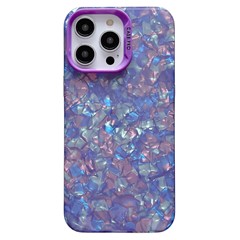 Shockproof Case for iPhone 13 Pro 6.1 inch Shell Texture Acrylic PC Cover Anti-Fall Slim Phone Protector - Purple