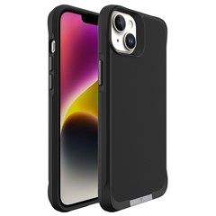 Taurustar Series For iPhone 14 / 13 Anti-scratch Microfiber Lining Cover PC+TPU Phone Case with Kickstand - Black