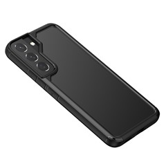 Defense Armor Series for Samsung Galaxy S22+ 5G Hybrid Clear Phone Case TPU + PC Shockproof Cover - Black