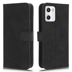 For Umidigi G1 / G1 Max / G2 Wallet Drop Protection Cell Phone Cover PU Leather Skin-touch Stand Phone Case - Black