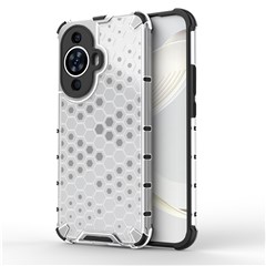 For Huawei nova 11 / nova 12s 4G / nova 12 Lite 4G Anti-drop TPU+PC Phone Case Honeycomb Texture Cell Phone Cover - Grey
