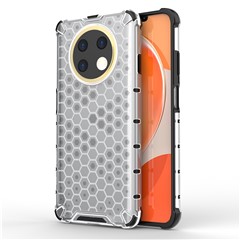 For Huawei nova Y91 4G TPU+PC Protective Phone Case Honeycomb Texture Phone Cover - Grey
