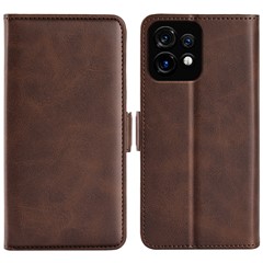 For Motorola Moto X40 5G / Edge 40 Pro 5G Dustproof PU Leather Wallet Phone Case Calf Texture Stand Cover - Brown