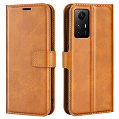 For Xiaomi Redmi Note 12S 4G Wallet Stand PU Leather Phone Cover Calf Texture Cell Phone Case - Yellow