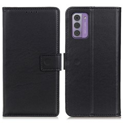 For Nokia G42 Shockproof Cover Textured PU Leather Wallet Stand Phone Case - Black