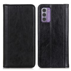 For Nokia G42 Anti-Scratch Litchi Texture Split Leather Phone Case Wallet Stand Dustproof Phone Cover - Black