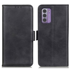 For Nokia G42 Cowhide Texture PU Leather Wallet Phone Case Phone Stand Cover - Black