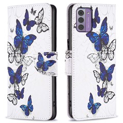 Flip PU Leather Cover for Nokia G42 / G310 , Stand Pattern Printing Wallet Phone Case - Butterflies