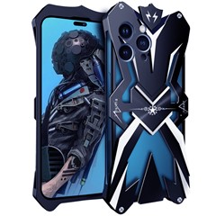 For iPhone 14 Pro Max Stylish Aluminum Alloy Phone Case Shockproof Protective Cover