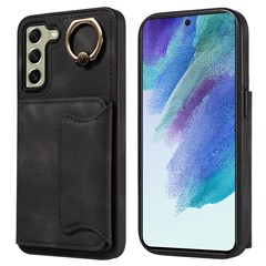  crazy horse texture leather card holder case Stand for Amazon Fire Phone - Black