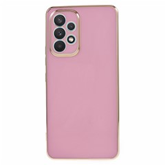 For Samsung Galaxy A32 4G (EU Version) Soft TPU Shockproof Glossy Case Slim Fit 6D Electroplated Phone Cover - Purple