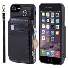  crazy horse texture leather card holder case Stand for Amazon Fire Phone - Black